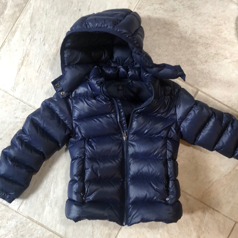 Ralph Lauren Navy Blue Down Puffer Jkt, Girls 6T